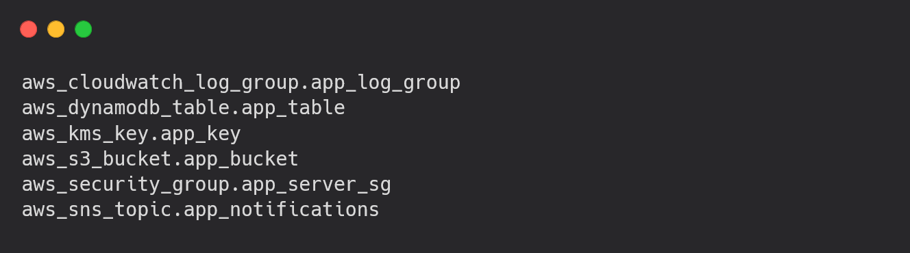 Terminal output confirming resource is no longer in terraform state after removal